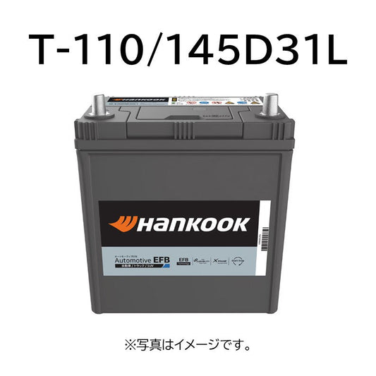 Hankook国産車・アイドリングストップ車用バッテリー/無補水式/T-110(145D31L)