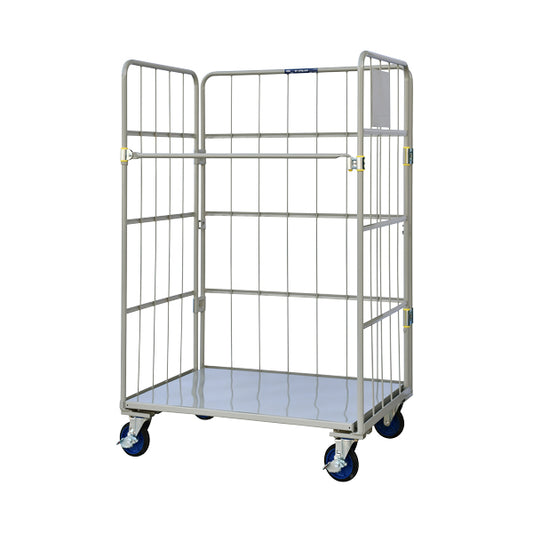 【送料込】カーゴプレスタ カゴ車 スチール製床 1100x1100x1700